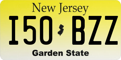 NJ license plate I50BZZ