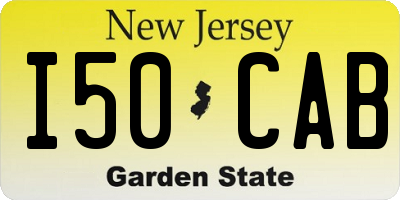NJ license plate I50CAB