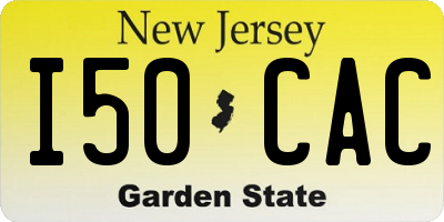 NJ license plate I50CAC