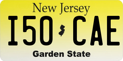 NJ license plate I50CAE