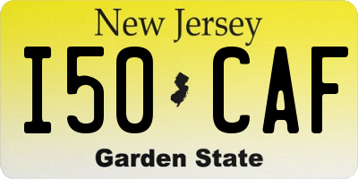 NJ license plate I50CAF