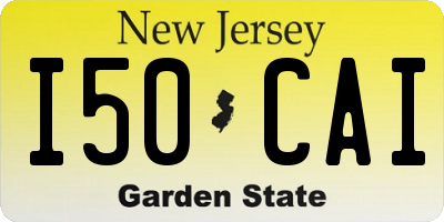 NJ license plate I50CAI