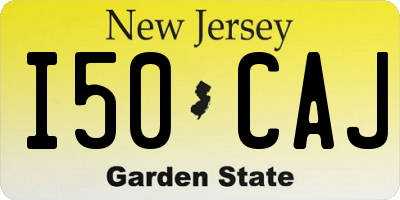 NJ license plate I50CAJ