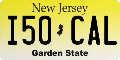 NJ license plate I50CAL