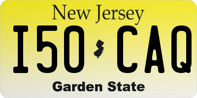 NJ license plate I50CAQ
