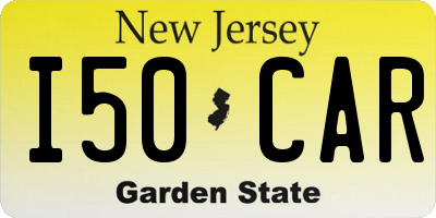 NJ license plate I50CAR