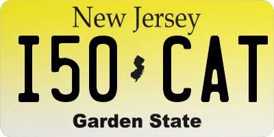 NJ license plate I50CAT