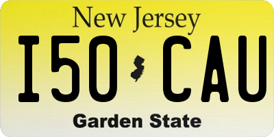 NJ license plate I50CAU