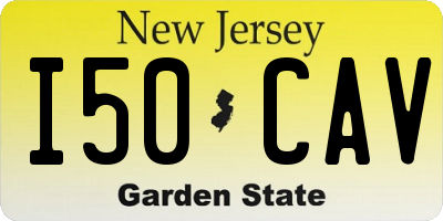 NJ license plate I50CAV