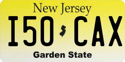 NJ license plate I50CAX