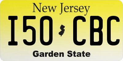 NJ license plate I50CBC
