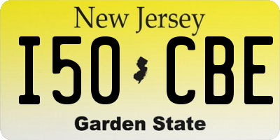 NJ license plate I50CBE