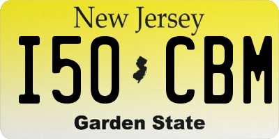 NJ license plate I50CBM