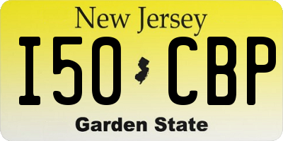 NJ license plate I50CBP