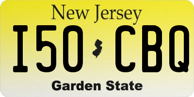 NJ license plate I50CBQ
