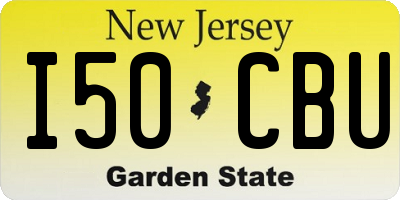 NJ license plate I50CBU