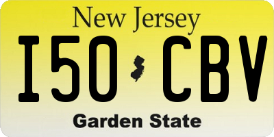 NJ license plate I50CBV
