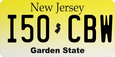 NJ license plate I50CBW