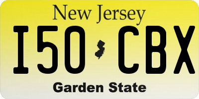 NJ license plate I50CBX