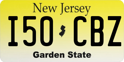 NJ license plate I50CBZ