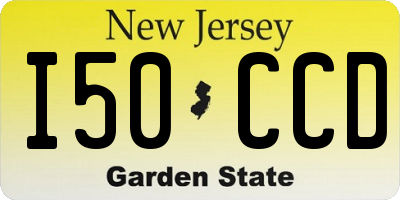 NJ license plate I50CCD