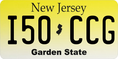 NJ license plate I50CCG