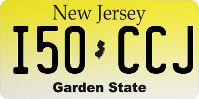 NJ license plate I50CCJ