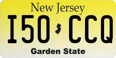 NJ license plate I50CCQ