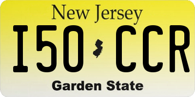 NJ license plate I50CCR