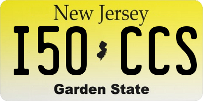 NJ license plate I50CCS
