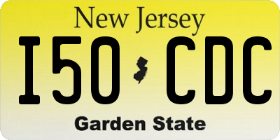 NJ license plate I50CDC