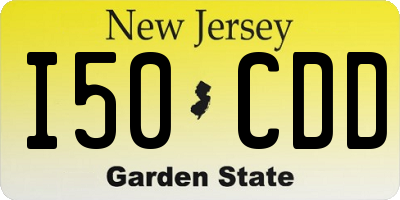 NJ license plate I50CDD