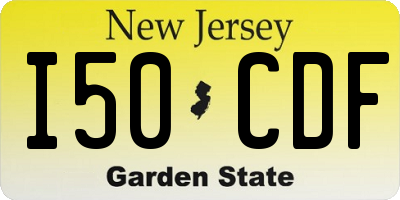 NJ license plate I50CDF