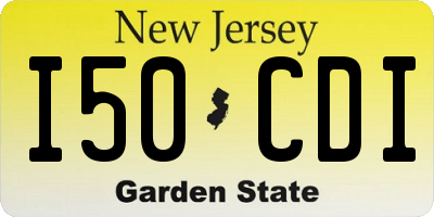 NJ license plate I50CDI