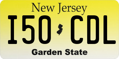 NJ license plate I50CDL