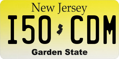 NJ license plate I50CDM