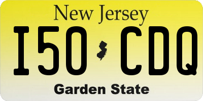 NJ license plate I50CDQ