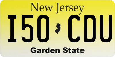 NJ license plate I50CDU