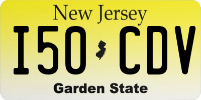 NJ license plate I50CDV
