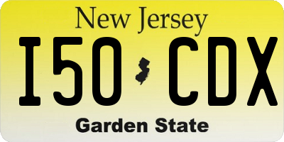 NJ license plate I50CDX