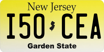 NJ license plate I50CEA