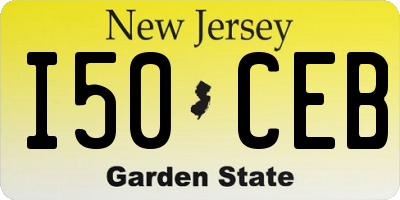 NJ license plate I50CEB