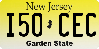 NJ license plate I50CEC