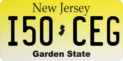 NJ license plate I50CEG