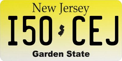 NJ license plate I50CEJ