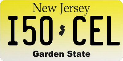 NJ license plate I50CEL