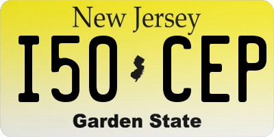 NJ license plate I50CEP