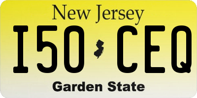 NJ license plate I50CEQ