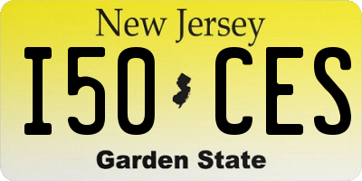 NJ license plate I50CES