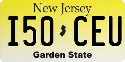 NJ license plate I50CEU
